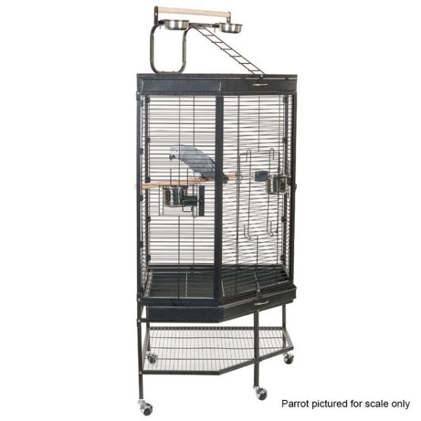 Liberta Alaska Corner Parrot Cage with Playgym Top - Image 2