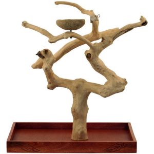 Java Tabletop Tree – Medium – Natural Hardwood Parrot Stand