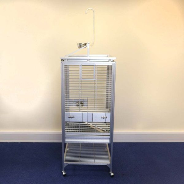 ***Collection Only*** King`s Aluminium ACP2522 Play Gym Top Parrot Cage Silver